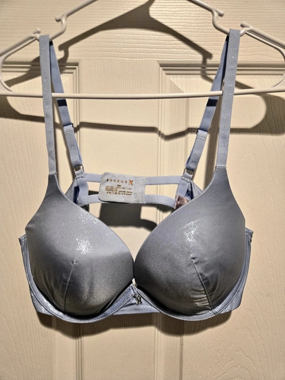 Savage X Fenty Sparkly Blue Bra Size 38C